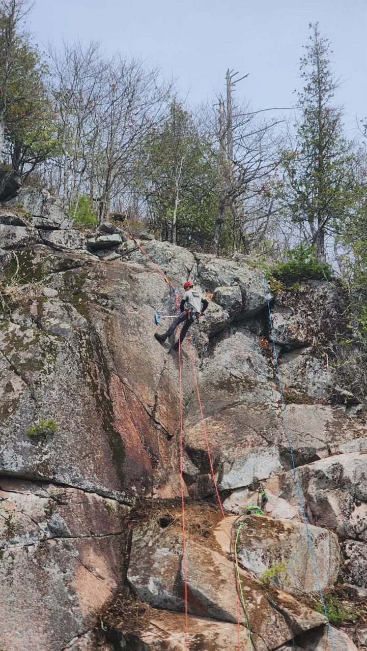 Ouverture d'une paroi-école d'escalade